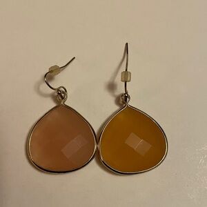 FREE w $10 min! Chic Teardrop Earrings in Pink and Yellow